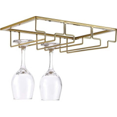 Wine Glass Holder, Inverted Wine Glass Holder, Hanging for Family, Home Bar Kitchen, Bar Pub Restaurant (THREE Slots)