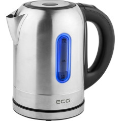 ECG RK 1785 Colore Kettle, 1.7 Litres, Stainless Steel, 5 Backlight Colours, 1.7 Litres