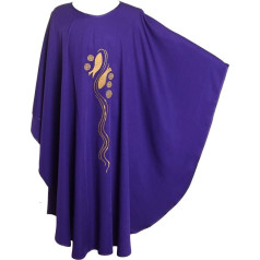 BLESSUME Priest Chasuble Steinschmätzer Embroidered Mass Liturgical Clothes Collapsible Bathrobe