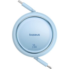 Free2Pull ievelkamais kabelis USB-C - iPhone Lightning 20W 1m - zils