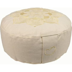 Celine Madeleine Meditation Cushion Yoga Cushion Washable Cover Filled Inner Cushion with Organic Spelt Husks 33 x 15 cm Suitable for Beginners and Experienced Customisable