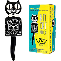 Kit Cat Klock Official 90th Anniversary Black with 1950s Collector's Box