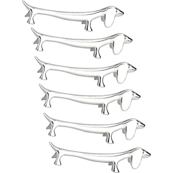 Dciustfhe 6Pcs Chopstick Holder for Small Dogs Dachshund Zinc Alloy Stand Spoon Harness Holder Tool