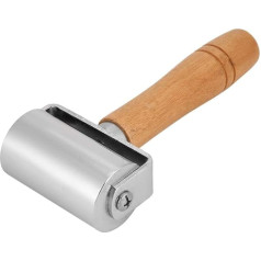 HEEPDD Leather Craft Glue Laminating Tool, Leather Roller Tool Solid High Carbon Steel Leatherworking Roller Leathercraft Glued Layer Rolling Tool (60 mm)