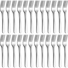 Forks Set, hunnycook Forks Set of 24, Stainless Steel Table Fork, 24 Pieces, Cost-effective and Used as Dessert Forks, Salad Forks, Cake Forks for Home/Party/Restaurant