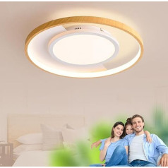 LUCKINHAND Children's Room Ceiling Light LED Round Ceiling Light Dimmable with Remote Control Night Light Function Children's Room Bedroom Living Room Hallway Boys Girls Bedroom White Ceiling Light 30