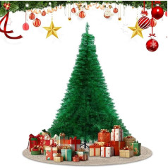 Likorlove Artificial Christmas Tree 180 cm PVC with 600 Tips, Quick Assembly Folding System, Flame Retardant, Fake Green Christmas Tree Including Christmas Tree Stand