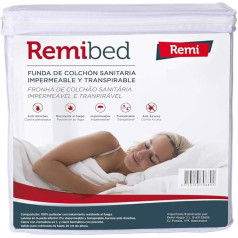 Remibed Mattress Protector Against Bed Bugs | Bed 80 cm x 190 cm | Oeko-Tex 100 | Compact Zip | Double Safety Skirt | Smartex Membrane | Mattress Topper