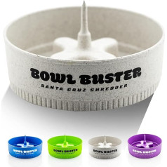 Santa Cruz Shredder Bowl Buster Durable Table Ashtray with Hemp Poker (White)