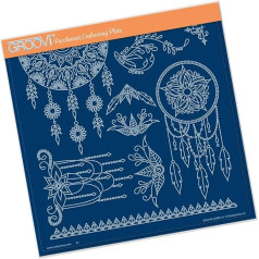 Claritystamp Tina's Henna Dreamcatcher A4 Groovi Parchment Embossing Plate