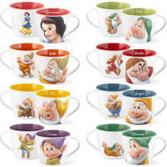 Home - Seven Dwarfs, Set of 12 Jumbo Breakfast Cups Seven Dwarfs POP, 420 cc, Various Figures, New Bone China, Dishwasher Safe, Microwave Safe