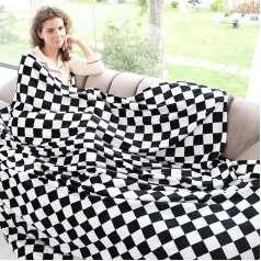 PAULOF PENG Bedspreads, Bed, Cuddly Blanket, Soft Fleece Blanket, Throw Sofa or Couch Throw, Armchair Blanket, Reversible Blanket and Bed Throw (200 x 230 cm, 4)