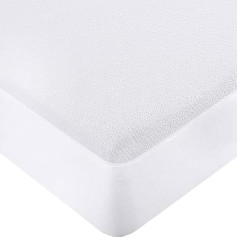 Sapphire Mattress Protector 100% Waterproof Extra Deep 38cm Anti Allergy Terry Mattress Topper Mattress Cover (Super King 180x200cm)