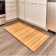 InterDesign Formbu Bamboo Eco Floor Mat, Bamboo Rug for The Home, Bamboo