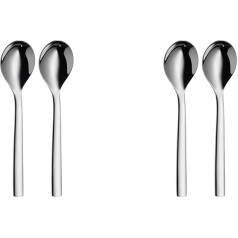WMF Nuova Cereal Spoon Set of 2, Yoghurt Spoons, Cromargan Polished Stainless Steel, Dishwasher Safe, 20 x 4 x 2 cm (Pack of 2)