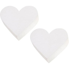 BESTonZON Pack of 2 Heart Styrofoam Cake Heart, 20 cm Styrofoam Cake, Styrofoam Pedestals in Heart Shape, Heart Cakes Foam Styrofoam DIY Cake Modelling for Birthday Wedding Cake Props