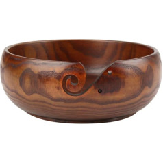 Natural Handmade Wooden Yarn Bowl for Knitting, Crochet, Home Decoration, Large Yarn Holder, Bol Bois, Jersey Yarn Bowls, Large for Knitting, Knitting Bowls for Yarn, (Diameter 18-20