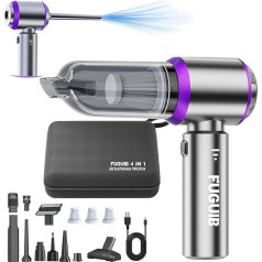 FuGuiB Handheld Vacuum Cleaner Portable Wireless 3 Adjustment, Handheld Vacuum Cleaner Battery 4-in-1, Brushless Motor with 21000 Pa High Performance Suction Power, PC Compressed Air Dust Collector,