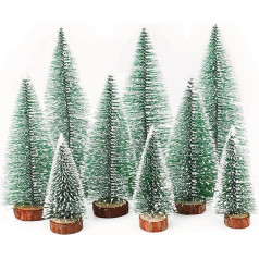 Gesar Mini Christmas Trees - 9 Pieces Artificial Christmas Tree - Miniature Christmas Tree - Decorative Trees for Home - Small Christmas Fir - Table Decoration