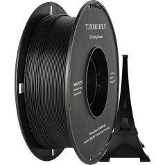 Matte PETG Filament, TINMORRY 3D Printing Materials, PETG Filament 1.75 mm for FDM 3D Printers, 1 kg, 1 Spool, Matt Black