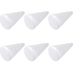 Home Decor Foam Cones for Crafts Crafts 4 x 9.6 Inch White Foam Cones Christmas Tree Cones for Christmas Decoration Florist Dessert Tower Kids Toys Pack of 6