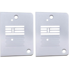 2 Pieces Needle Plate Replacement for Sewing Machine Compatible with Singer 1105 1106 1107 1109 1116 1120 1130 1304 Metal Needle Plate 72.5x53.5mm