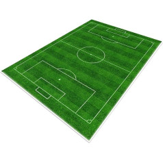 TYKTZXY Football Rug, Football, Fun Home Decor, Play Mat for Teenagers' Room, Boys, Girls, Sports Theme Room, Green, 160 x 230 cm