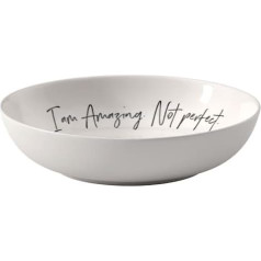 Villeroy & Boch Statement Dessert Bowl, White, Black, Dishwasher Safe, Microwave Safe, Bowl, Bowl, Premium Porcelain