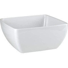 APS GF138 Melamine Square Bowl, 25 cm Item Length, Pure White