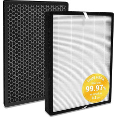 FY2422/30 FY2420/30 Replacement Filter Compatible with Philips Air Purifier AC2889, AC2887, AC2882 Series 2000, AC3829 Series 3000, with 1 HEPA Filter and 1 Activated Carbon Filter