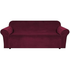 BellaHills Velvet Sofa Slipcover, Thick Plush Furniture Cover, Deluxe Lounge Chair Cover, Stretch Sofa Cover, Protector for Recliners