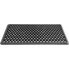 CSN Rubber Doormat for Outdoor Use, Dirt Trapper Mat, Openwork Drainage Mat, Durable and Robust Rubber Mat, 40 x 70 cm, Black