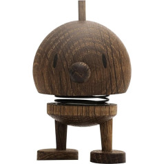 Hoptimist Bumble, Wooden Decoration, Bobble Figure Made of Wood, Decorative Scandinavian, Decorative Living Room, Desk Decoration, Office Gadgets, Great Small Gifts, 4.5 x 5.8 x 7.6 cm, Small, Smoked