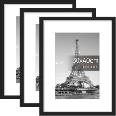 upsimples 3 Pack 30x40cm Black Frame 30x40cm Black Frame 30x40cm Wall Hanging Photo Frame 30x40cm