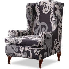PETCUTE Wing Chair Cover Stretch Armchair Cover for Wing Chair Non-Slip Spandex Armchair Cover