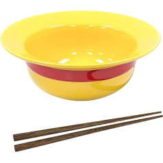 Ubephant Ramen Bowl, Straw Hat Bowl, 500 ml Merch Ramen Bowl, Ceramic Cereal Bowls with Chopsticks, Gift for Children