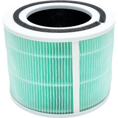 Berfico Pollutant and Fine Dust Filter/Replacement Filter/High Efficiency HEPA Filter/Air Filter/Matching Alternative for Levoit Core300 and Core300s Air Purifier Devices/1 Pack