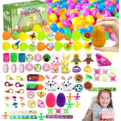 Uonguon Easter Egg Fillers Kits, 100 Pieces Egg Fillers, Easter Basket Stuffers, Toddler Easter Toys, Creative Easter Fillers, Kids Easter Favors, Easter Egg Hunt Toys, Safe Easter Egg Fillers