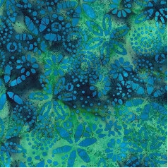 CRS Fur Fabrics 5056653801605 Hand Dyed Cotton Batik Fabric JLB0179COL5, 1 m, 145 cm x 100 cm, Turquoise, 1Mtr 145 cm x 100 cm