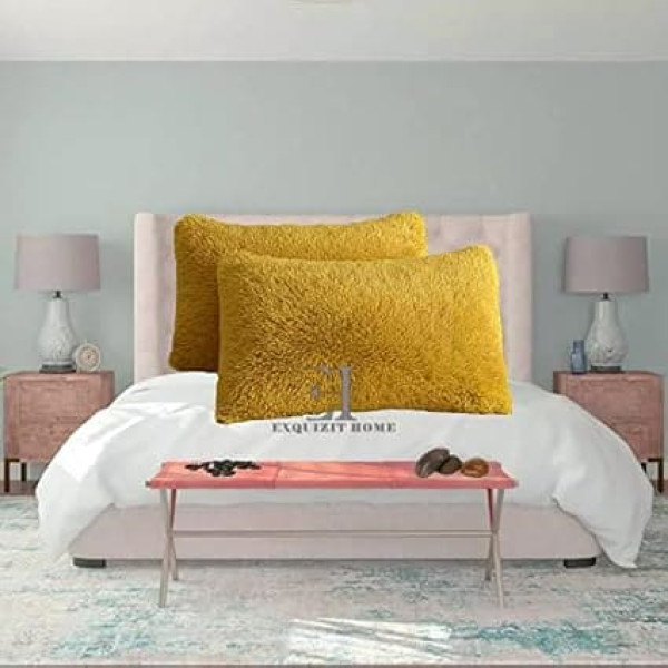 Hug & Snug Teddy Cushion Cover Pair Cosy Warm Super Soft