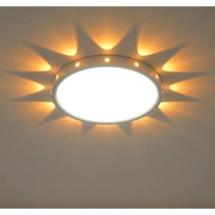 Anmaice 24 W LED Ceiling Light with Night Light 30 cm Ceiling Light for Bedroom Bathroom Children's Room Kitchen Round White