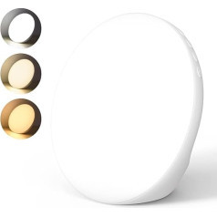 AUINSKY Daylight Lamp 10000 Lux, Light Therapy Lamp with Adjustable Light Colours, Brightness and Timer Settings, UV-Free Sun Lamp for Workplace or Home, White