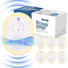Bubbacare Ultrasonic Rat Repellent, Pack of 6 Ultrasonic Pest Repellent, Ultrasonic Mouse Repellent, Control Repeller for Rats/Mice/Rodents Repel Without Chemicals and Mouse Trap