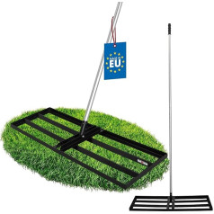 KOTARBAU® Lawn Squeegee 90 x 30 cm with Handle Steel 175 cm Lawn Levelling Rake, Lawn Rake, Lawn Rake, Lawn Rake, Lawn Rake, Lawn Squeegee Stainless Steel Lawn Accessories