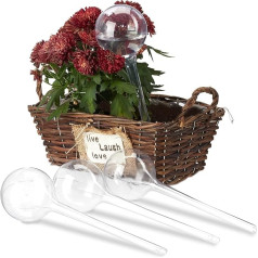 Relaxdays Set of Watering Balls, Dosed Watering for 2 Weeks for Potted Plants, Plastic, Various Colours