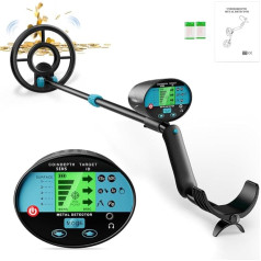 OutarSaick Metal Detectors Children and Adults with High Accuracy, Height Adjustable, Gold Detector with Waterproof Search Coil and Headphone Jack, Rechargeable Battery, Gift