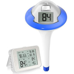 BALDR Wireless Pool Thermometer with Indoor Temperature Monitor, IPX7 Waterproofing and Larger Digital Display, Easy to Read, Indoor and Pool Temperatures at Your Fingertips