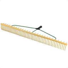Rekord Plastic Lawn Rake with 48 Tines and 24 Grass Catcher Tines Working Width 96 cm without Handle Garden Rake, Leaf Rake, Hay Rake, Rake Garden Tool