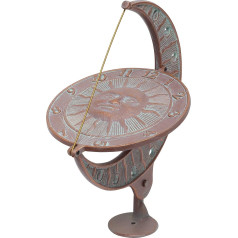 Whitehall Products Sun and Moon Sundial Copper Verdi