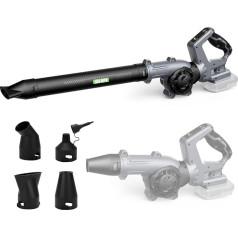 Leaf Blower Battery Compatible with Makita 18V, 220km/h Battery Blower Leaf Blower Air Blower, Leaf Blower with 3 Speed Modes & 3 Blow Nozzles, for Removing Leaves, Mud, Snow, Car Dust
